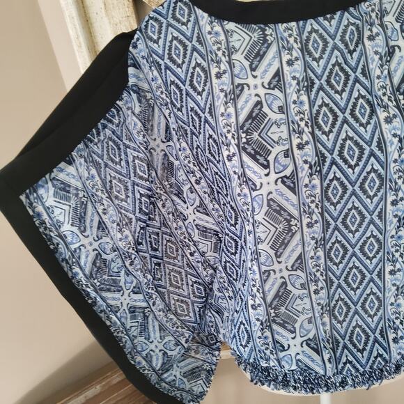 NY Collection Women's Cold Shoulder Dolman Cape Blouson Elastic Waist Top Blouse - Picture 3 of 9